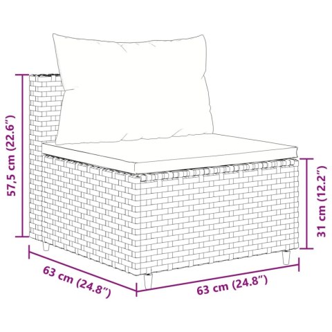 VidaXL 4-częściowy zestaw wypoczynkowy z poduszkami, polirattan