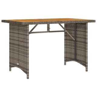 VidaXL Stół ogrodowy z drewnianym blatem, szary, 110x68x70 cm
