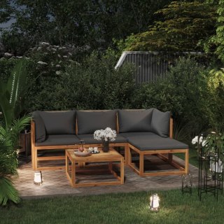 VidaXL 5-cz. zestaw wypoczynkowy do ogrodu, z poduszkami, akacja