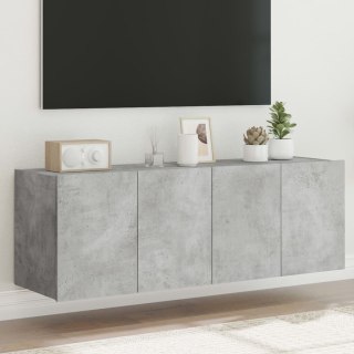 VidaXL Ścienne szafki TV z LED, 2 szt., szarość betonu, 60x35x41 cm