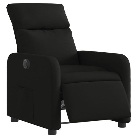 VidaXL Elektryczny fotel rozkładany, czarny, obity tkaniną