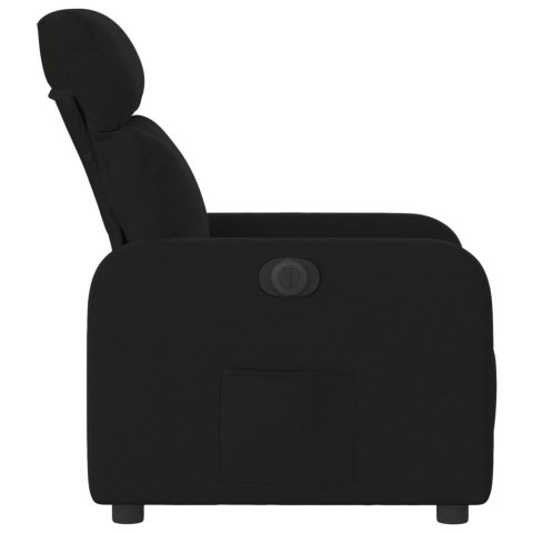 VidaXL Elektryczny fotel rozkładany, czarny, obity tkaniną