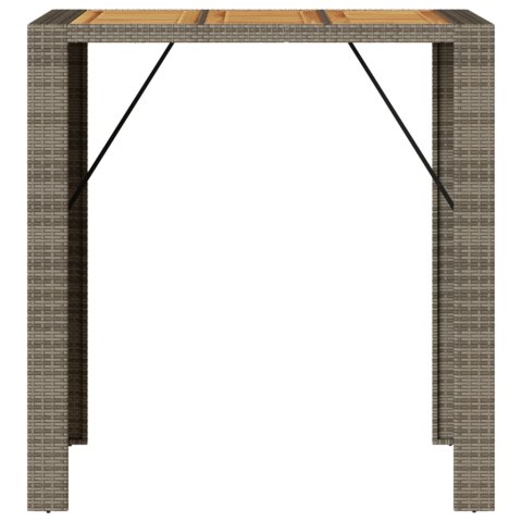 VidaXL Stół ogrodowy z akacjowym blatem, szary, 105x80x110 cm