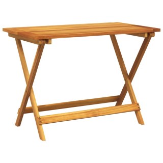 VidaXL Składany stół ogrodowy, 90x52,5x65 cm, lite drewno akacjowe