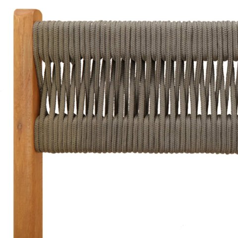 VidaXL Składane krzesła ogrodowe, 4 szt., szare, lite drewno akacjowe