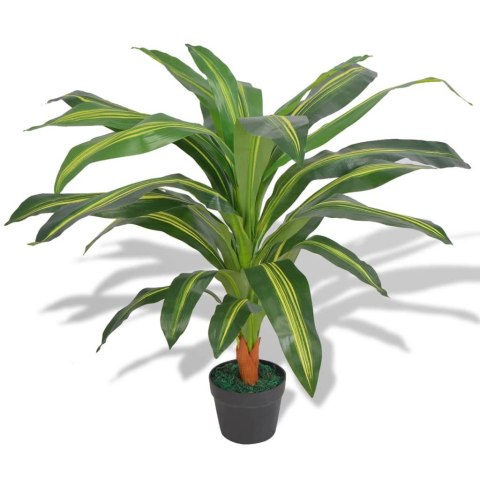 VidaXL Sztuczna dracena z doniczką, 90 cm, zielona