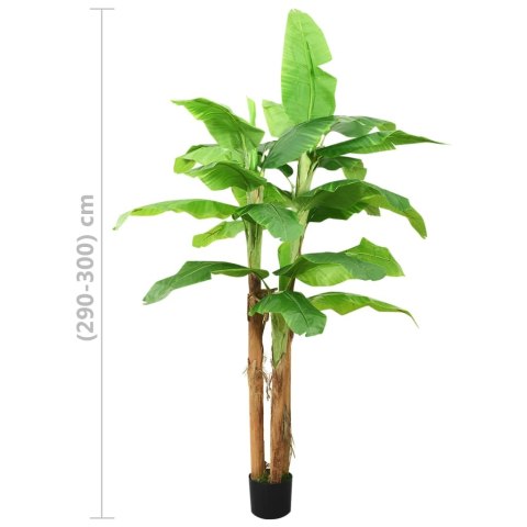 VidaXL Sztuczne drzewko bananowe z doniczką, 115 cm, zielone