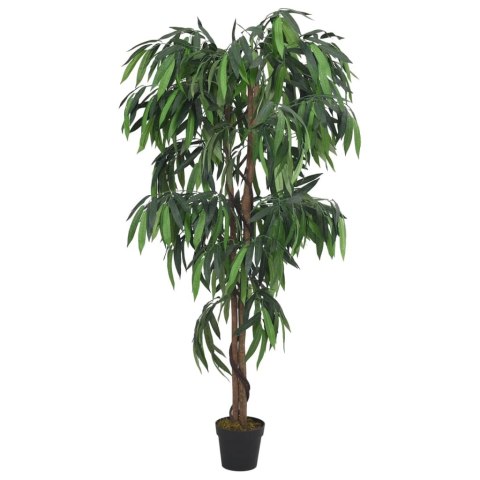 VidaXL Sztuczne drzewko mango, 600 liści, 150 cm, zielone