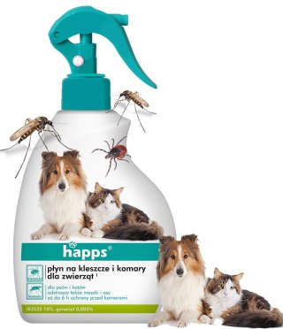 HAPPS - płyn na kleszcze i komary dla zwierząt 200ml HAPPS