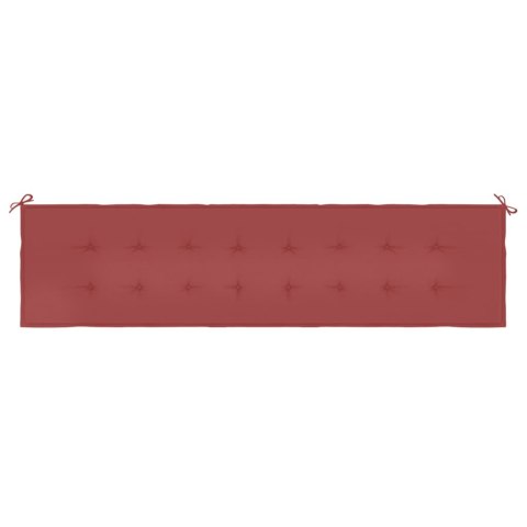 VidaXL Poduszka na ławkę ogrodową, winna czerwień 200x50x3 cm, tkanina