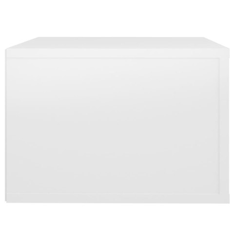 VidaXL Wiszące szafki nocne, 2 szt., białe z połyskiem, 50x36x25 cm