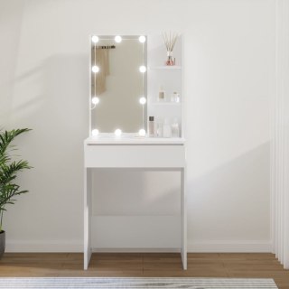 VidaXL Toaletka z oświetleniem LED, biała, 60x40x140 cm