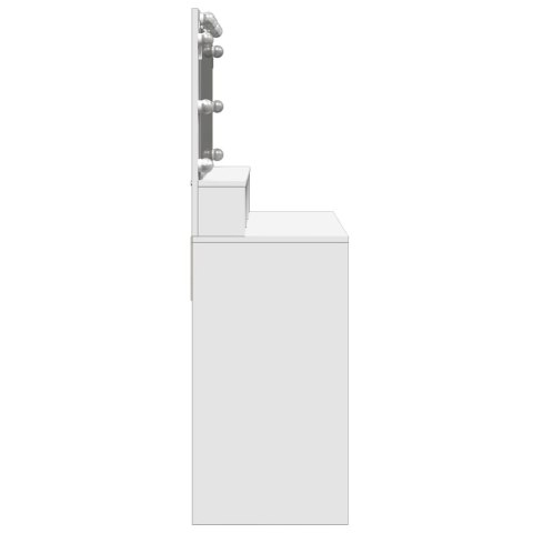 VidaXL Toaletka z LED, biała, 80x41x134,5 cm