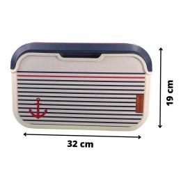 Lunchbox 5L Głęboki, wzór marynarskii 32,6x19,9x18,9cm
