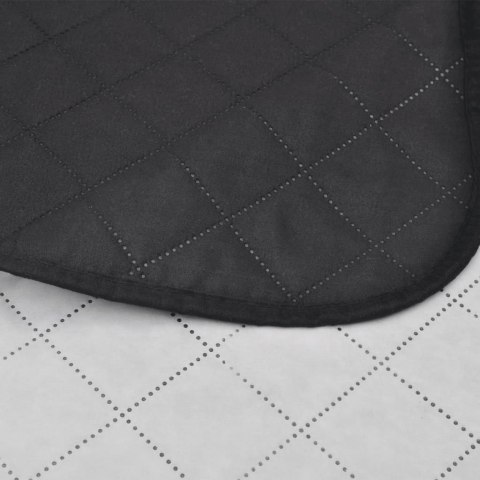 VidaXL Dwustronna pikowana narzuta na łóżko, czarno-biała, 170x210 cm