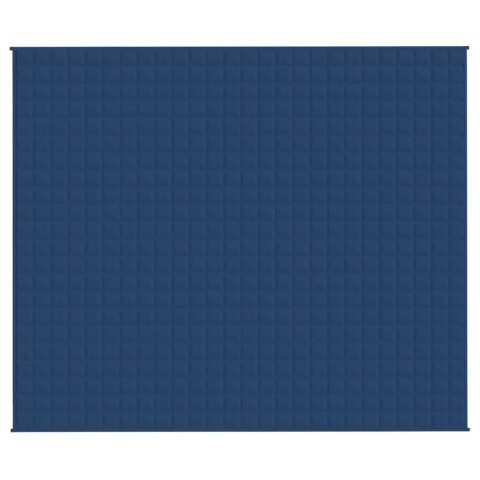 VidaXL Koc obciążeniowy, niebieski, 220x260 cm, 15 kg, tkanina