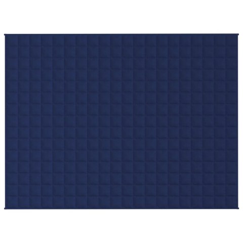 VidaXL Koc obciążeniowy, niebieski, 152x203 cm, 11 kg, tkanina