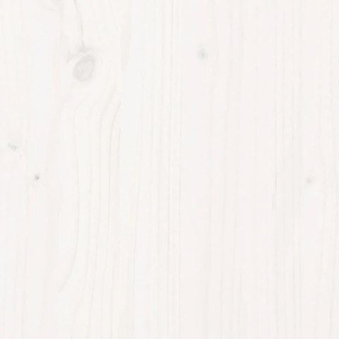 VidaXL Donica ogrodowa, biała, 50x50x50 cm, lite drewno sosnowe