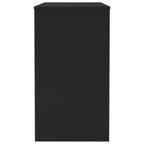 VidaXL Biurko, czarne, 90x40x72 cm, materiał drewnopochodny