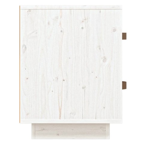  vidaXL Szafki nocne, 2 szt., białe, 40x34x45 cm, lite drewno sosnowe