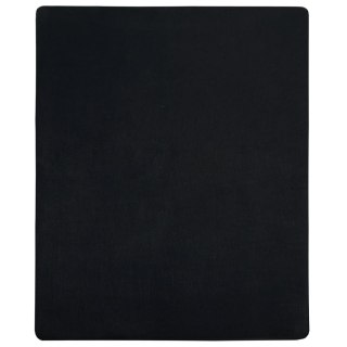 VidaXL Prześcieradło, czarne, 160x200 cm, dżersej bawełniany