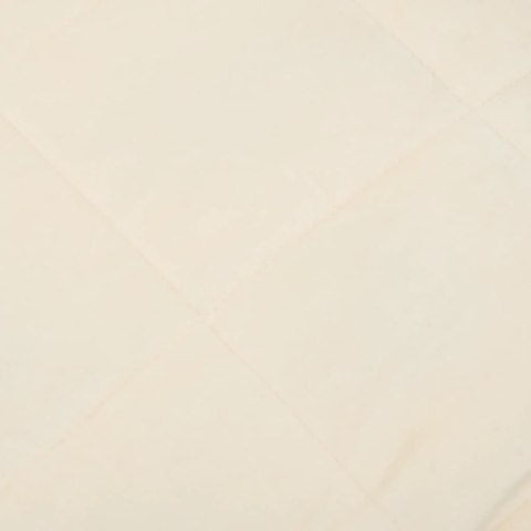 VidaXL Koc obciążeniowy, kremowy, 122x183 cm, 9 kg, tkanina