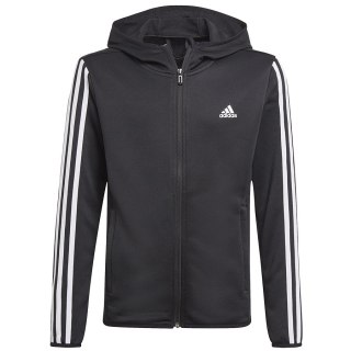 Bluza adidas 3 Stripes Hoodie GN1500 czarny 134 cm