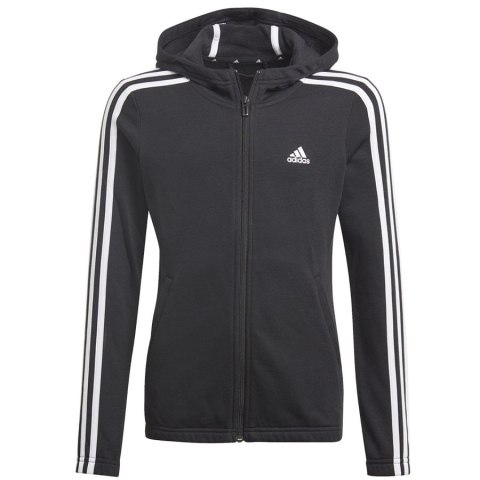 Bluza adidas Girls Essentials 3S Full-zip Hoodie GQ8356 czarny 152 cm