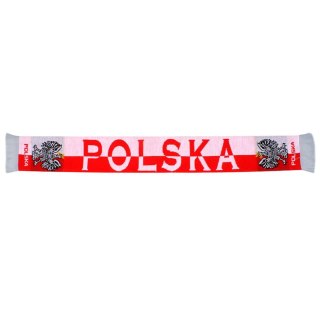 Szal Polska biały one size