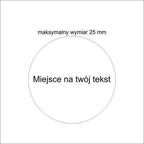 Tabliczka z grawerem - emblemat 25 mm na medal multikolor mała