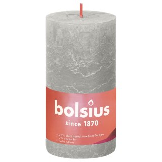 Bolsius Świece pieńkowe Shine, 4 szt., 130x68 mm, piaskowa szarość