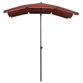 VidaXL Parasol ogrodowy na słupku, 200x130 cm, terakota