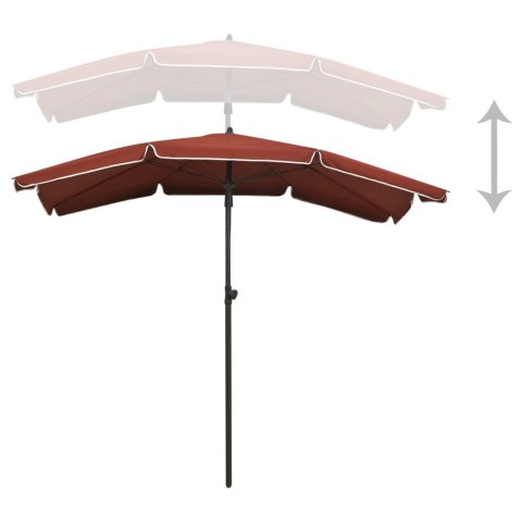 VidaXL Parasol ogrodowy na słupku, 200x130 cm, terakota