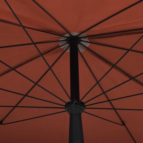 VidaXL Parasol ogrodowy na słupku, 200x130 cm, terakota