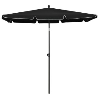 VidaXL Parasol ogrodowy na słupku, 210x140 cm, czarny