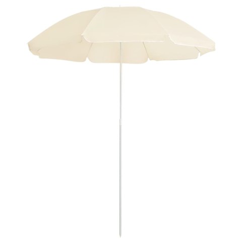 VidaXL Parasol ogrodowy na stalowym słupku, piaskowy, 180 cm