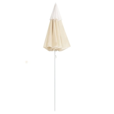 VidaXL Parasol ogrodowy na stalowym słupku, piaskowy, 180 cm