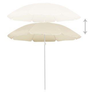 VidaXL Parasol ogrodowy na stalowym słupku, piaskowy, 180 cm