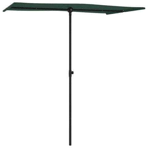 VidaXL Parasol ogrodowy na słupku aluminiowym, 180x110 cm, zielony