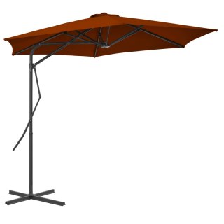 VidaXL Parasol ogrodowy na stalowym słupku, terakota, 300x230 cm