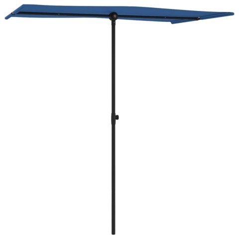 VidaXL Parasol ogrodowy na słupku aluminiowym, 180x110 cm, lazurowy