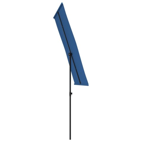 VidaXL Parasol ogrodowy na słupku aluminiowym, 180x110 cm, lazurowy