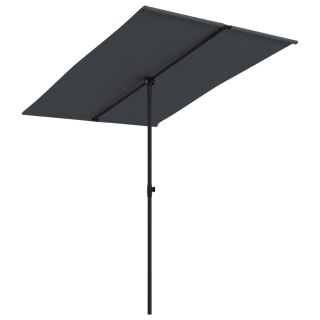 VidaXL Parasol ogrodowy na słupku aluminiowym, 2x1,5 m, czarny