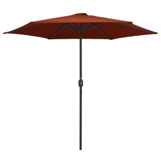 VidaXL Parasol ogrodowy na słupku aluminiowym, 270x246 cm, terrakota