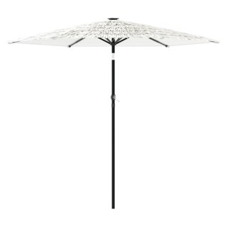 VidaXL Parasol ogrodowy na stalowym słupku, biały, 223x223x213 cm