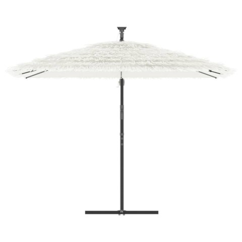 VidaXL Parasol ogrodowy na stalowym słupku, biały, 290x290x238 cm