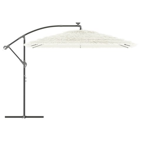 VidaXL Parasol ogrodowy na stalowym słupku, biały, 290x290x238 cm