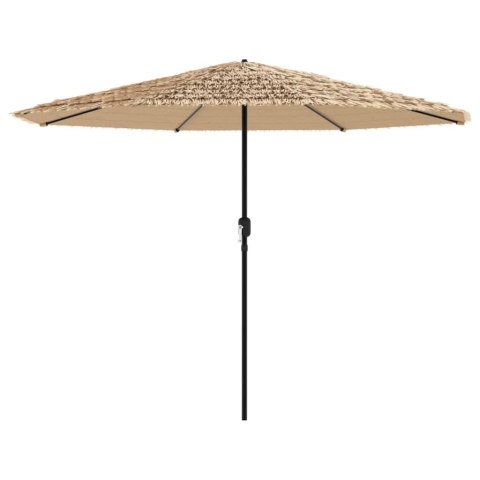 VidaXL Parasol ogrodowy na stalowym słupku, brązowy, 324x324x247 cm