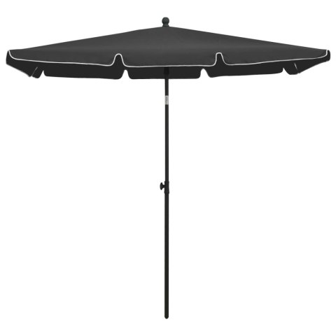 VidaXL Parasol ogrodowy na słupku, 210x140 cm, antracytowy