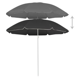 VidaXL Parasol ogrodowy na stalowym słupku, antracytowy, 180 cm